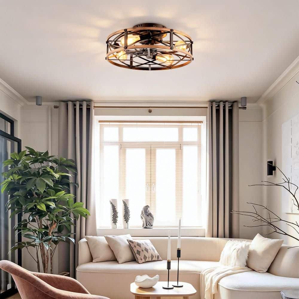 19 in. Bronze and Brushed Gold Mounting Type Ceiling Fan w/ Remote Control Reversible DC Motor 6 Speed Timer E26 Lights price history on PriceWatchPro