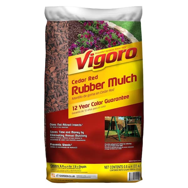 Vigoro 98/0.8 cu. ft. Cedar Red Rubber Mulch