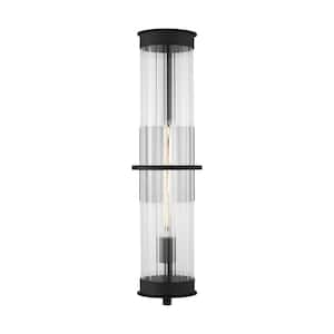 Alcona 1-Light Black Hardwired Outdoor Extra Large Wall Lantern Sconce