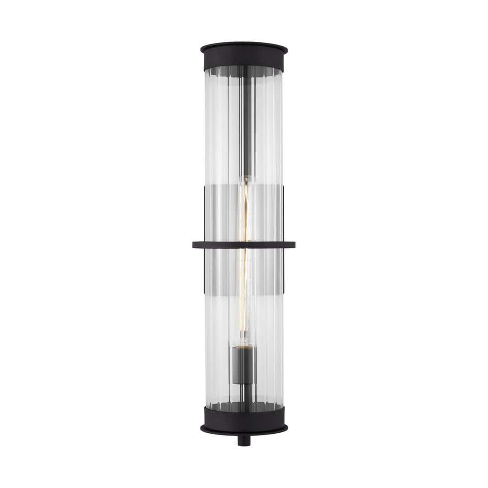 Alcona 1-Light Black Hardwired Outdoor Extra Large Wall Lantern Sconce price history on PriceWatchPro