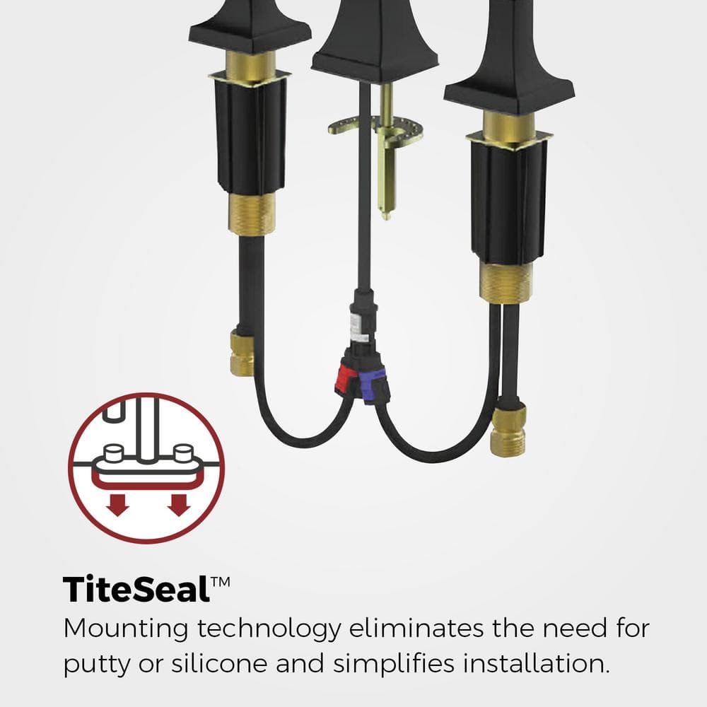 Tuscan Bronze Double Handle Centerset Bathroom Faucet