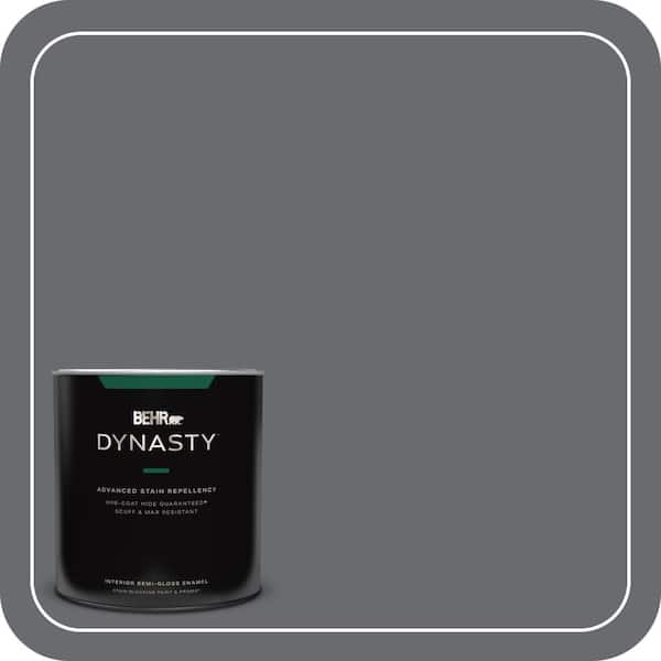 BEHR DYNASTY 1 qt. Home Decorators Collection #HDC-CL-04G Liberty Bell Gray Semi-Gloss Enamel Interior Stain-Blocking Paint & Primer