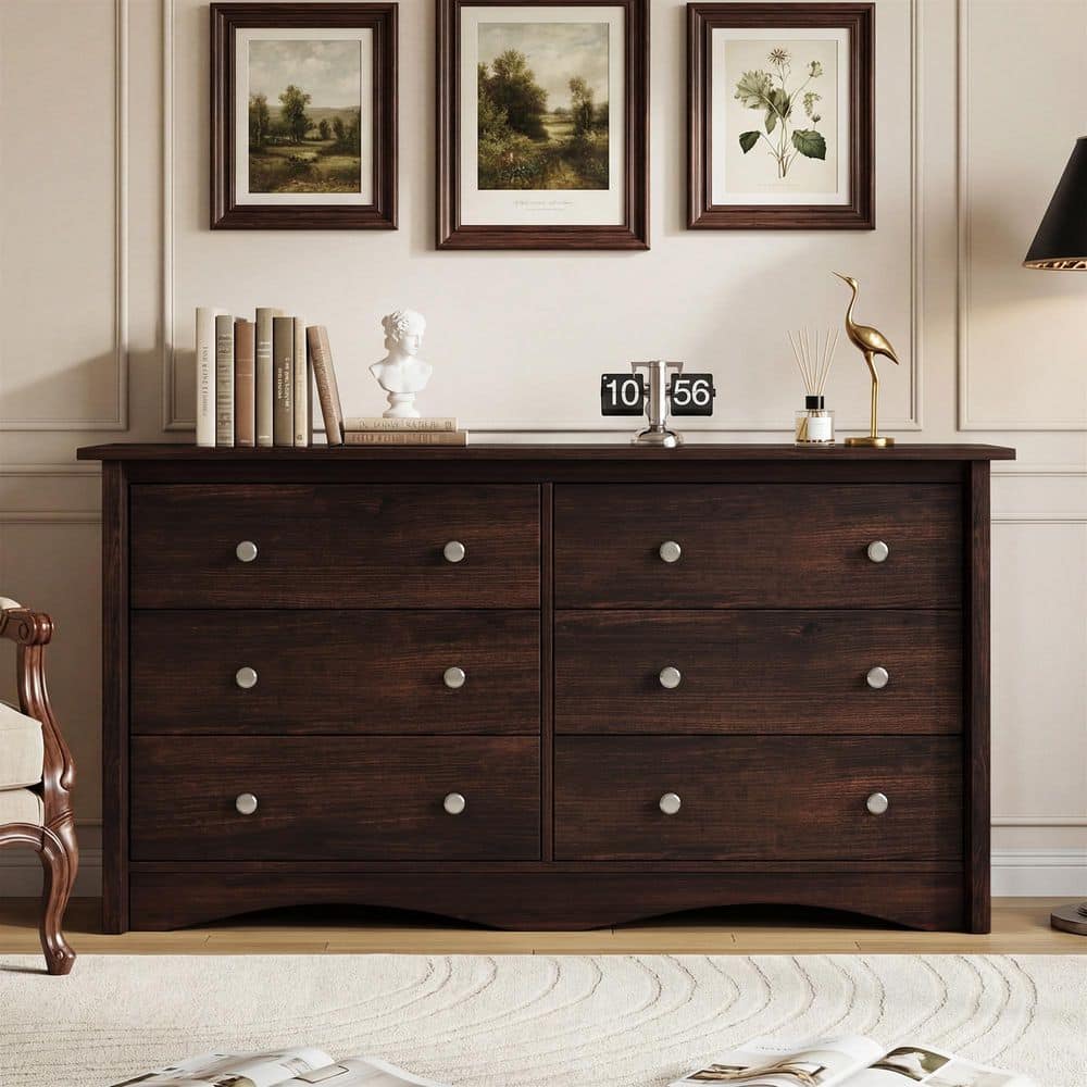 brown long dresser for bedroom LACOO Creaser 47.2 in. MDF Bedroom, Wide Chest of Drawers with 6-Wood Dresser Drawers Size:US 13.5-14 / UK 13 SYNCTAG Off-the-Shoulder Plus-Size Long Prom the deep