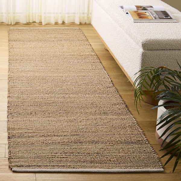 Natural Fiber 2 x 8 Natural/Ivory Ribbed NFB662B Runner Rug
