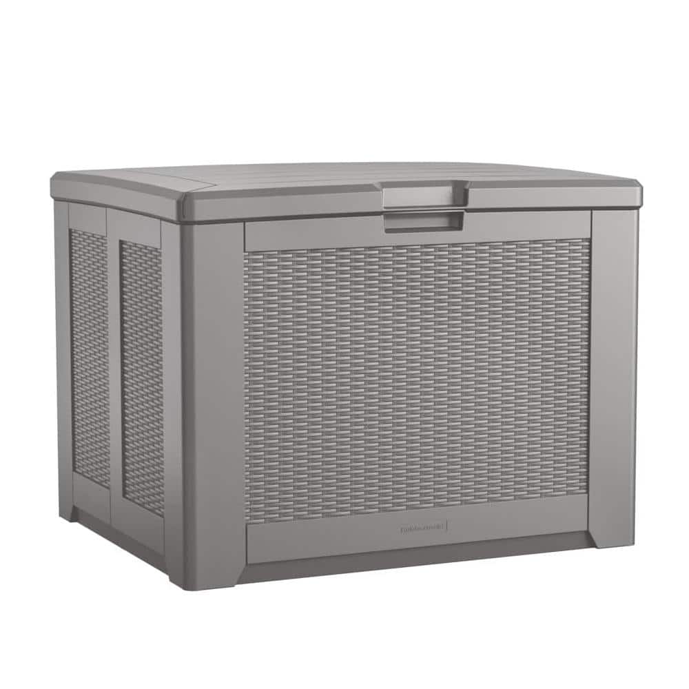 74-Gallon 33.5 x 27.5 x 25.5 in. Gray Medium Resin Outdoor Storage Deck Box