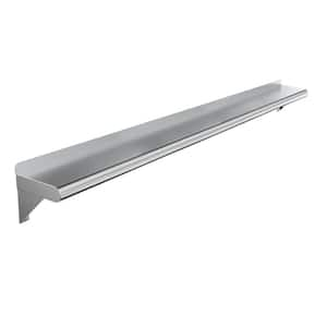 6 in. x 60 in. Stainless Steel Wall Shelf. Kitchen, Restaurant, Garage, Laundry, Utility Room Metal Shelf with Brackets