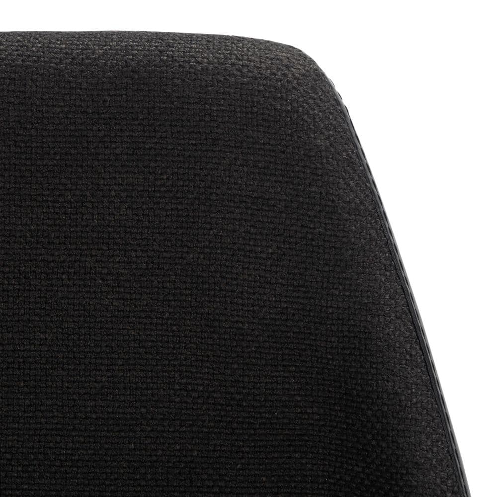 Sleek Saddle-Style 24" Black Leather & Metal Barstool