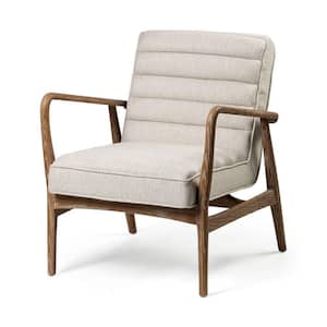 Mariana White Fabric Arm Chair