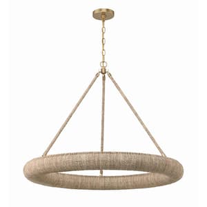 Oakley 1-Light Integrated LED Soft Gold Chandelier