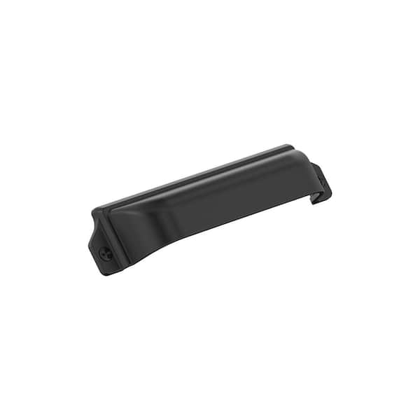 Amerock Haven 3 in. or 3-3/4 in. Classic Matte Black Cabinet Cup Pull
