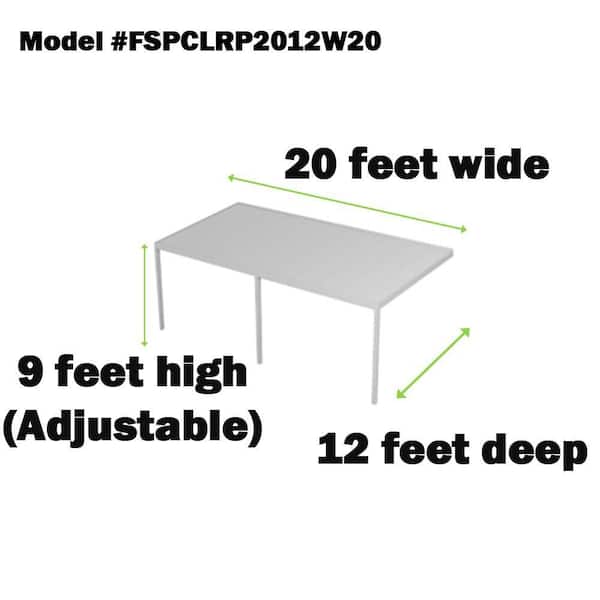 Contempra Aluminum 20 ft. x 12 ft. White Patio Cover with 3 in. Solid Insulated Roof Panels 20 lb. Snow Load 3 Posts