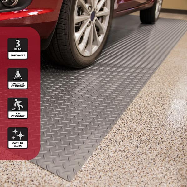 Diamond 10 ft. Wide x Custom Length Grey Commercial Grade Vinyl Flooring