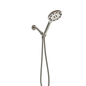 7-Spray Patterns 4.7 in. Single Wall Mount Adjustable Handheld Shower Head in Brushed Nickel