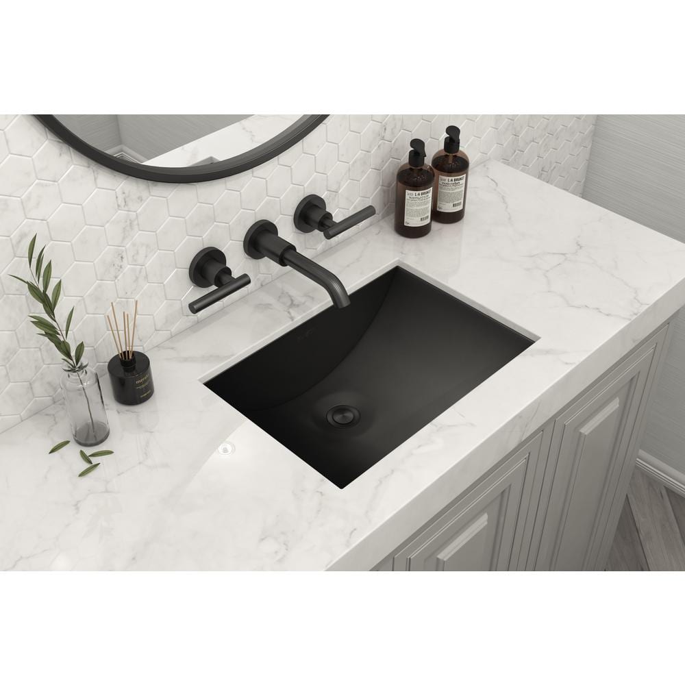 Ariaso 30 in. x 14 in. Undermount Bathroom Sink in Gunmetal Black Stainless Steel with Drain price history on PriceWatchPro