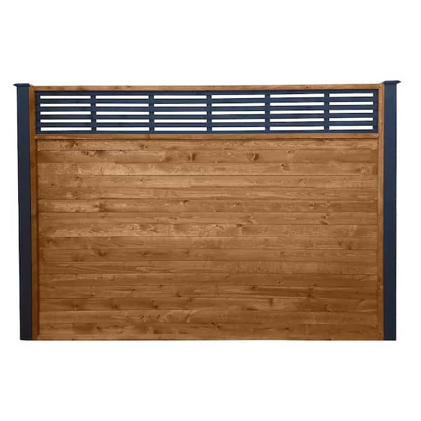 Suntrellis 6 ft. x 8 ft. SPF Pressure Treated Privacy Lattice Top Contemporary Wood Fence Panel