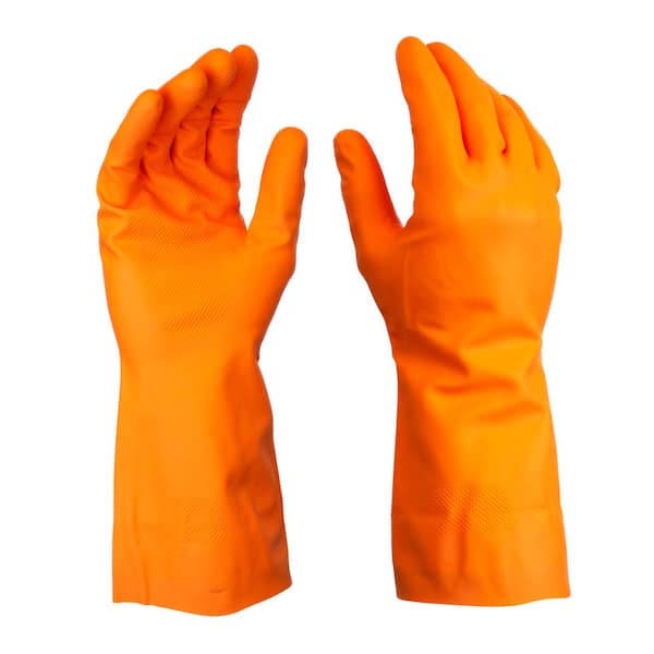 HDX SM/MD Orange Nitrile Long Cuff Gloves
