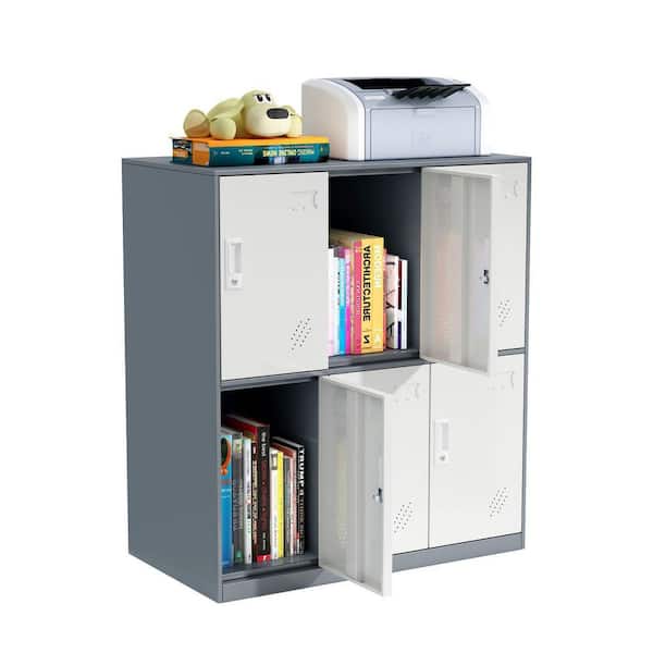 15 Doors Metal Storage Cabinet with Card Slot, Shoes and Bags