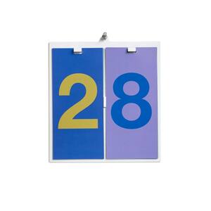 8.4 in. x 9.7 in. Spectrum with Reversible Number Cards Wall Hanging Perpetual Calendar