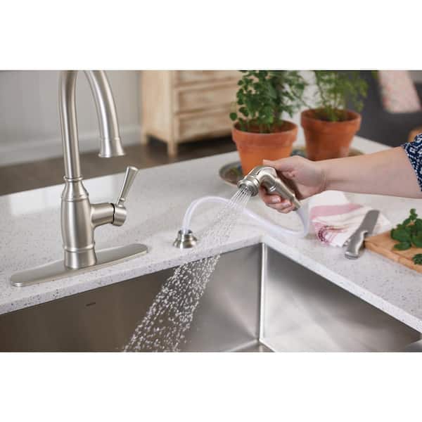 Noell Single-Handle Standard Kitchen Faucet with Side Sprayer in Spot Resist Stainless Noell Single-Handle Standard Kitchen Faucet with Side Sprayer in Spot Resist Stainless