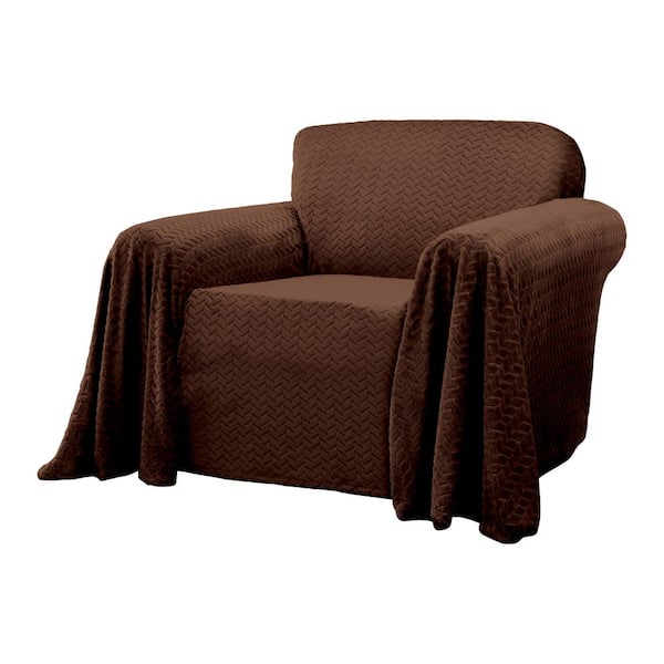 Innovative Textile Solutions Mason Chocolate Furniture Throw Chair Slipcover