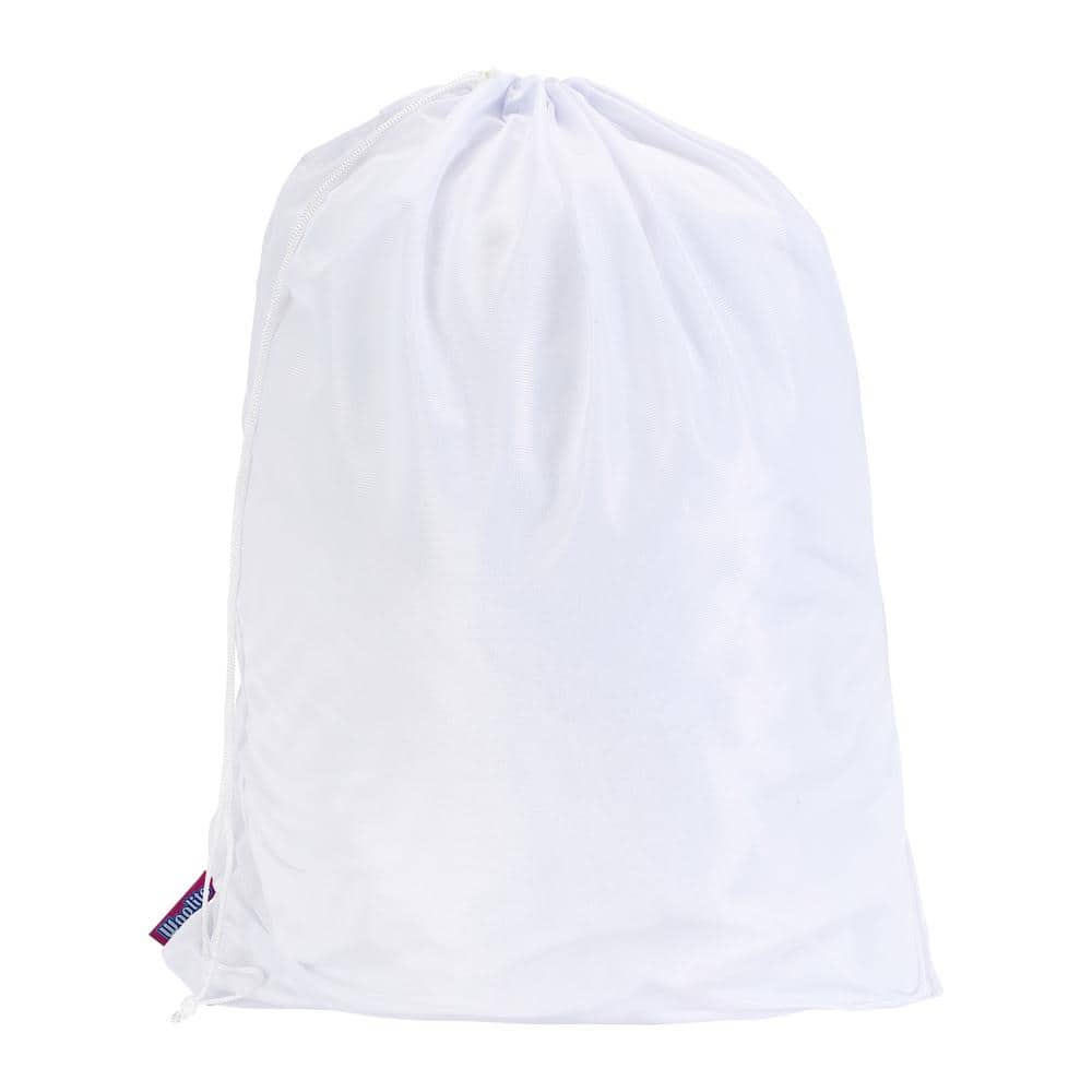 Trademark Home Heavy Duty Jumbo Sized Nylon Laundry Bag, Black