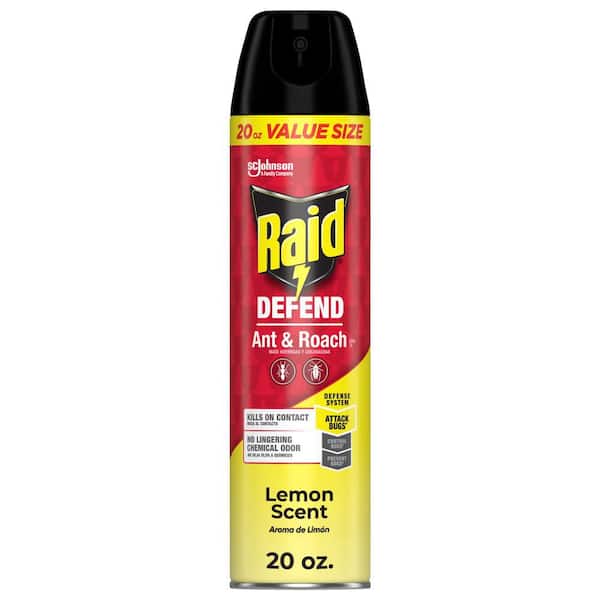 Defend Ant and Roach Insect Killer, Indoor Insecticide, Residual Killing Power, Lemon Scent, 20 oz.