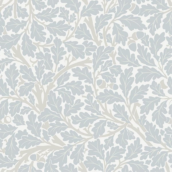 A-Street Prints Blue Oak Tree Leaf Non-Pasted Non Woven Wallpaper Sample