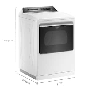 7.4 cu. ft. White Gas Dryer with Steam and Advanced Moisture Sensing Technology, ENERGY STAR