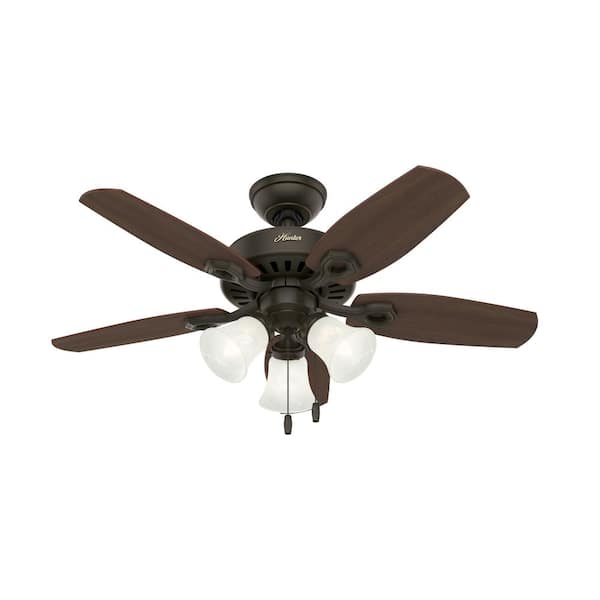 42 in. Indoor New Bronze Builder Small Room Ceiling Fan with Light Kit