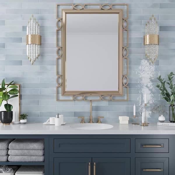 Silken Gray 2.56 in. x 15.75 in. Glossy Ceramic Subway Wall and Floor Tile (10.76 sq. ft./case) (38-pack)