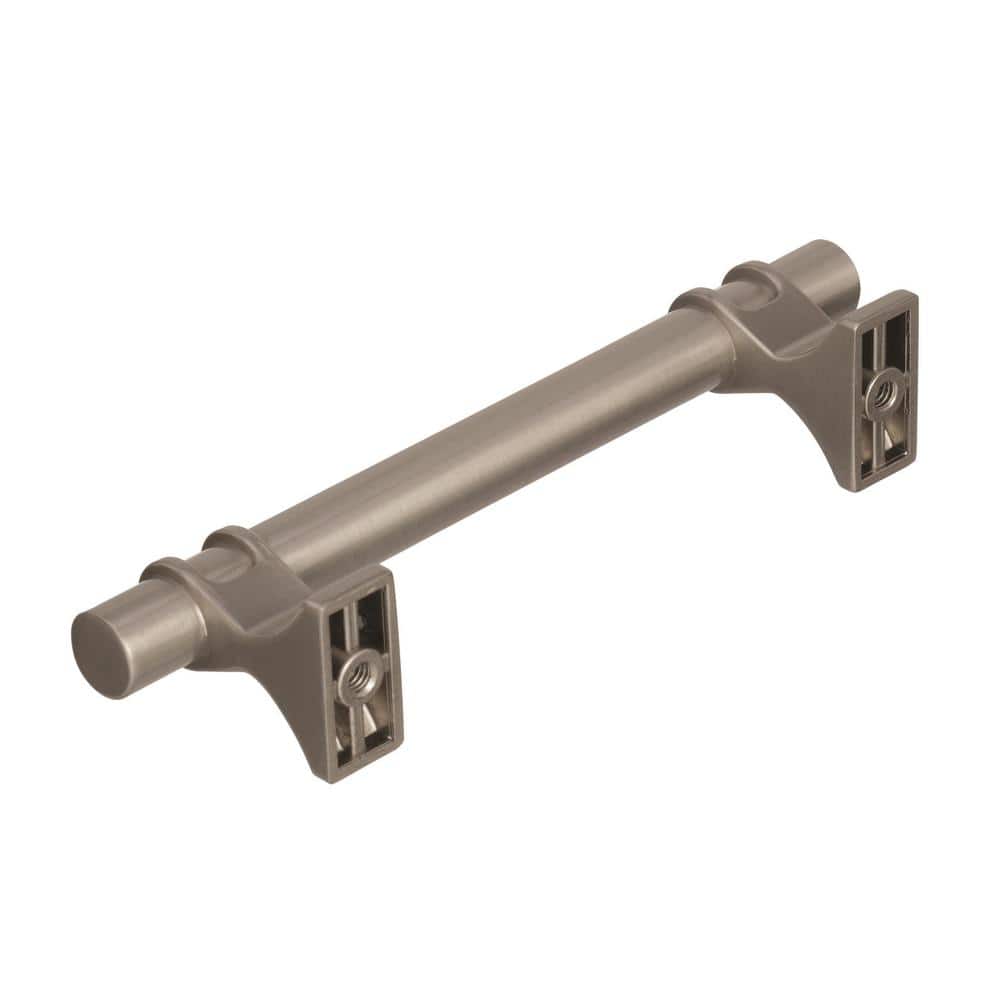 Satin Nickel 3-3/4 Inch Modern Industrial Cabinet Pull