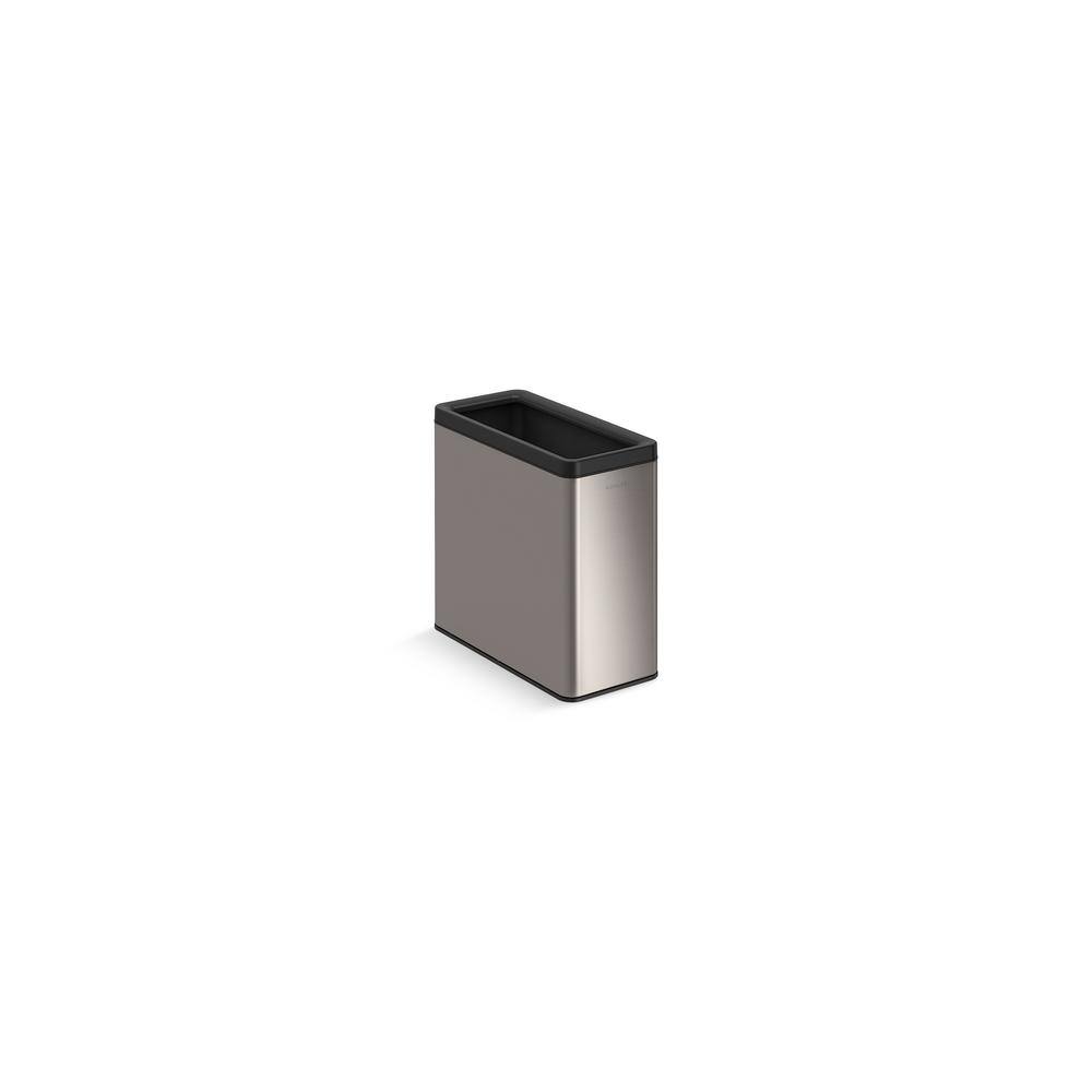 12-Liter Stainless Steel Open-Top Trash Can