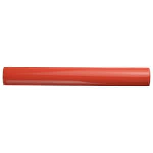 Bordon Moldura Rojo 1 in. x 7-7/8 in. Glossy Ceramic Wall Tile Trim