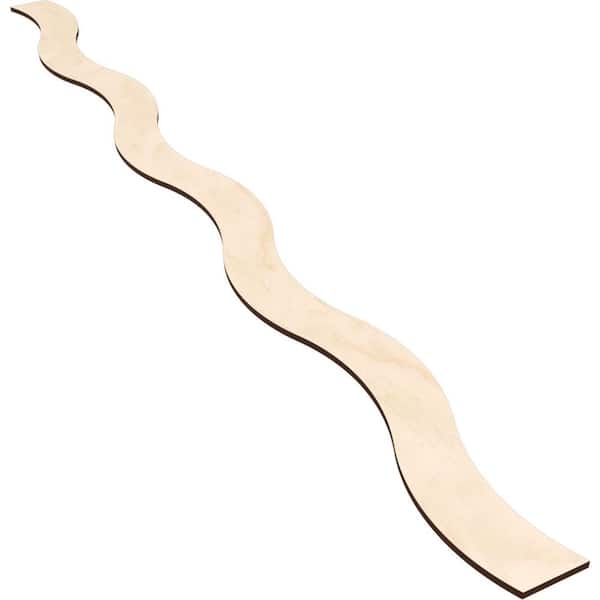 Ekena Millwork Brazos 47 in. H x 0.25 in. W Slatwall Panels in Birch 22-Pack