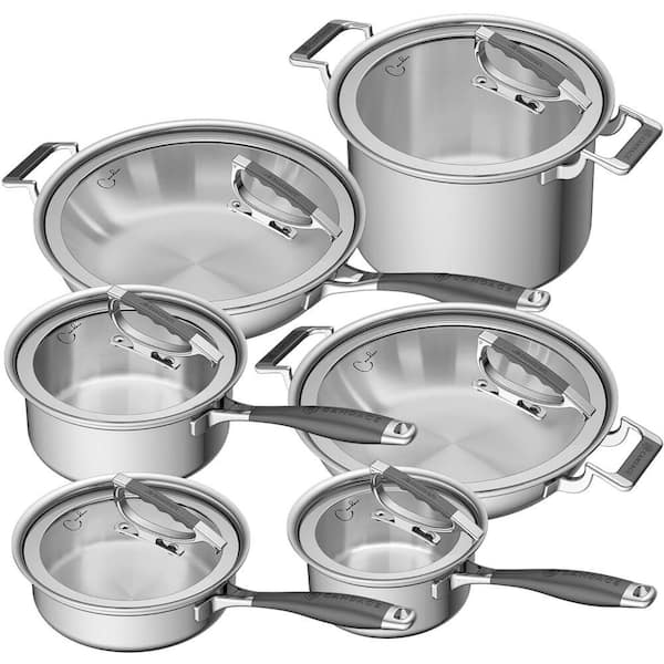Unbranded 12-Piece Stainless Steel Cookware Set