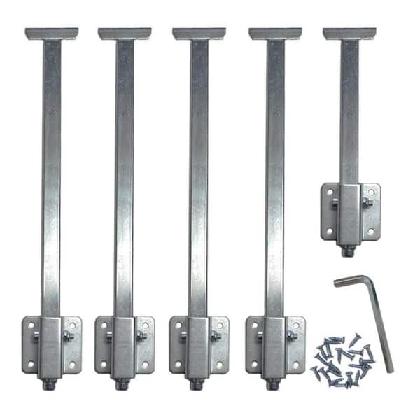 Undermount Sink Repair Kit with 5 Brackets for Fallen Sink Support, Alloy Steel in Silver Gray