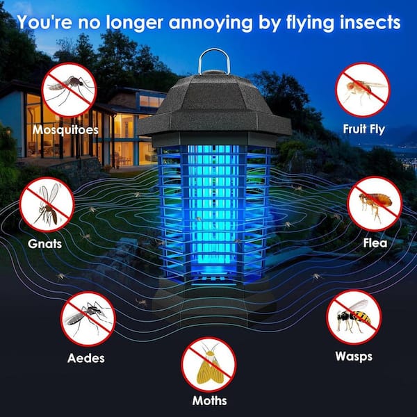 Cubilan Outdoor Mosquito and Fly Zapper with ABS Shell, Repellent
