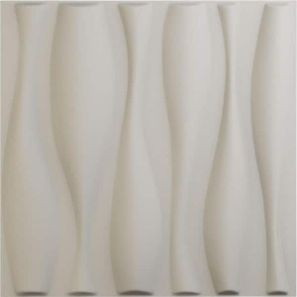 Ekena Millwork 19 5/8 in. x 19 5/8 in. Fairfax EnduraWall Decorative 3D Wall Panel, Satin Blossom White (12-Pack for 32.04 Sq. Ft.)