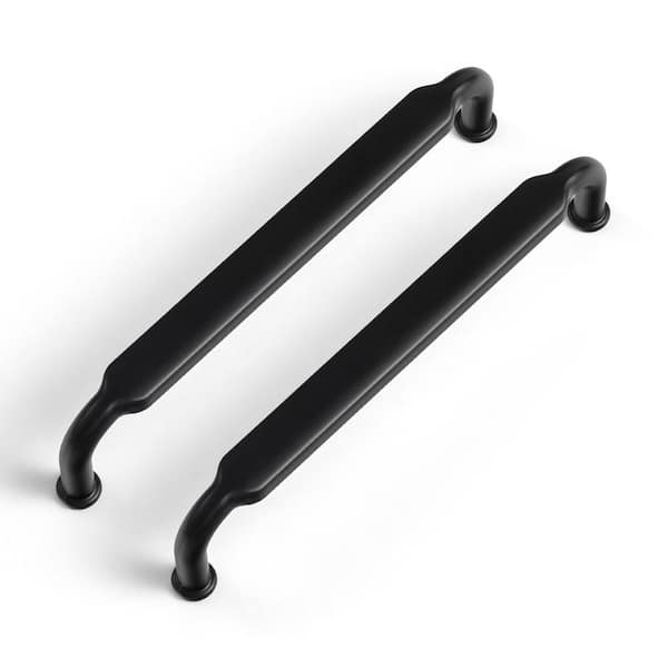 12-Pack 5 in. (128mm) Modern Matte Black Zinc Alloy Cabinet Bar Pulls