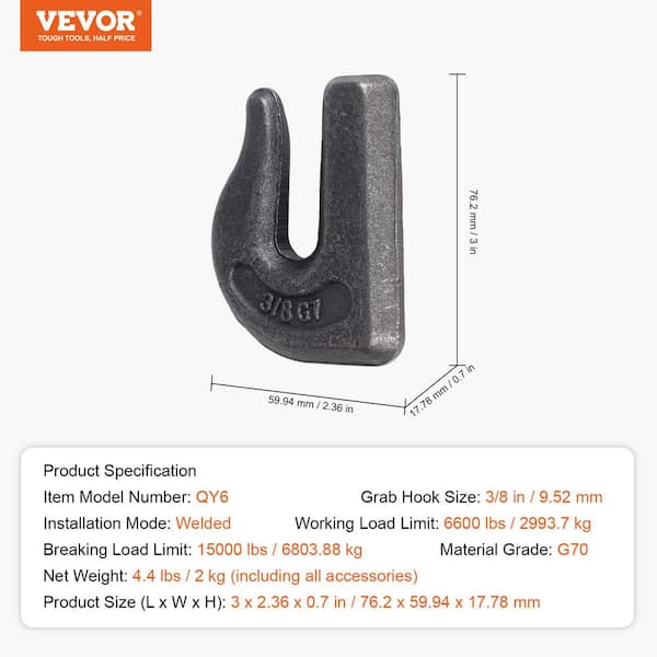 Simple And Easy To Operate Hot Selling Chain Forged Steel Tactor Weld On Grab Hook