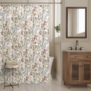 Rosewood Rose Polyester Shower Curtain 72"x70"