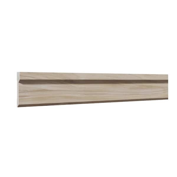 75 in. D x 3.5 in. W x 92 in. L Unfinished Poplar Wood Lucent Casing Moulding