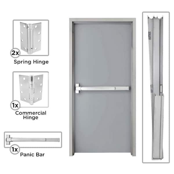 Armor Door 36 in. x 80 in. Fire-Rated Right-Hand Galvanneal