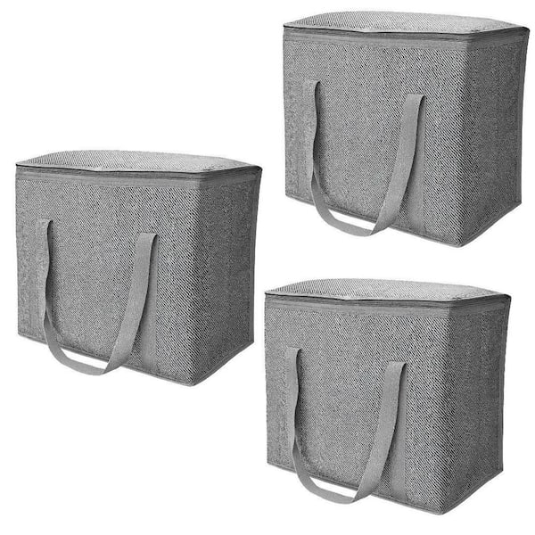 32 Qt. Gray Insulated Hot Cold Tote Bag, 3-Pack