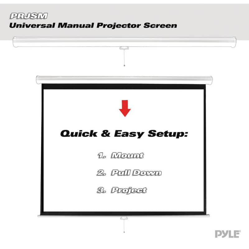 84 in. Universal Pull-Down Manual Projection Screen