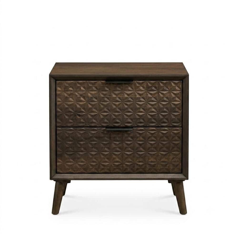 Bellamy Brown 2 Drawers 23.5 in. W Nightstand price history on PriceWatchPro