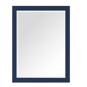 Sturgess 27 in. W x 36 in. H Framed Rectangular Beveled Edge Bathroom Vanity Mirror in Navy Blue