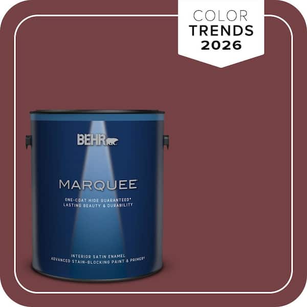 BEHR MARQUEE 1 gal. #MQ1-15 Rumors One-Coat Hide Satin Enamel Interior Paint & Primer