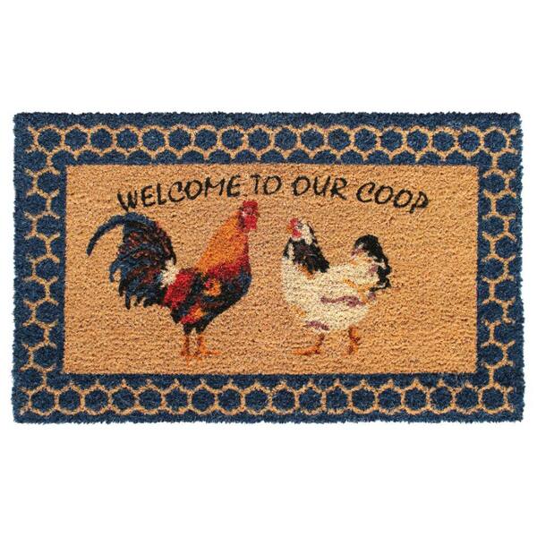 Coir Door Mat 30in x 18in - Welcome Horse