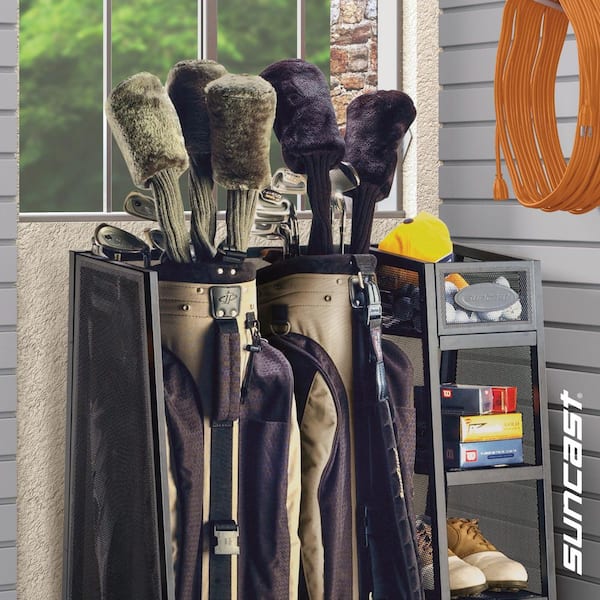 Suncast Black Steel Golf Club Organizer GO3216D - The Home Depot